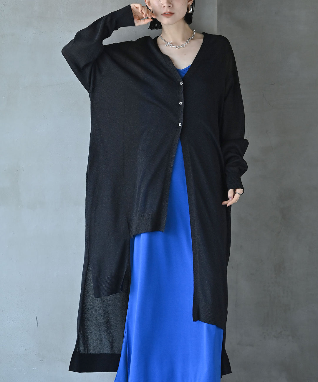 ステラアシメロングカーディガン