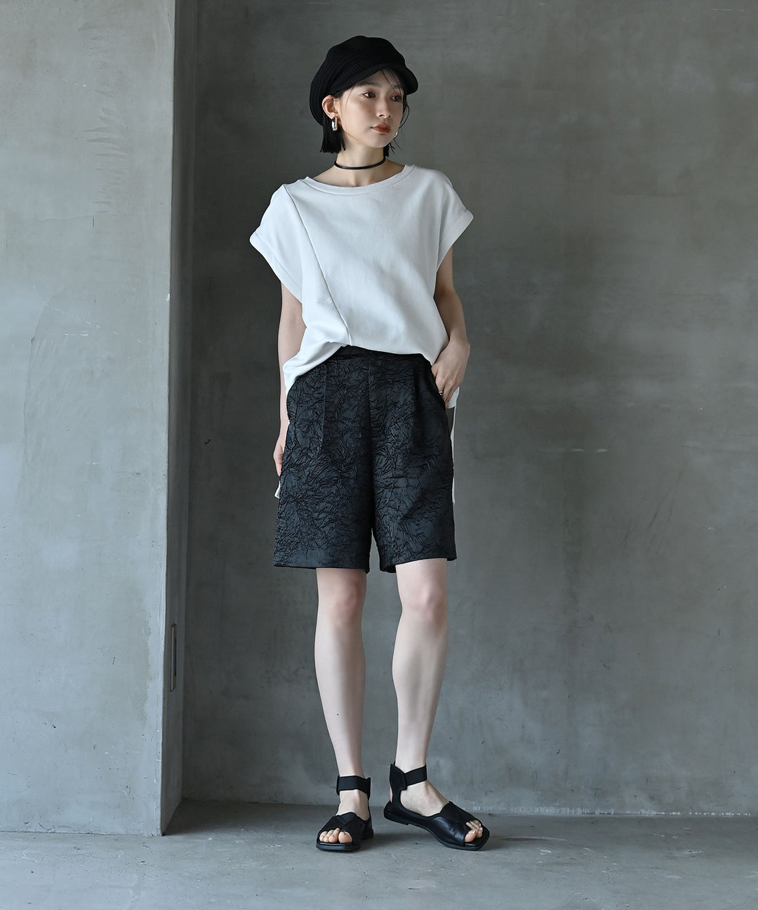 エンボスハーフパンツ