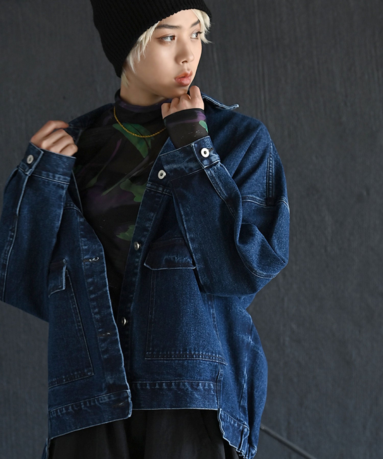 2WAY] UNISEX ビッグシルエットデニムジャケット – funda mine
