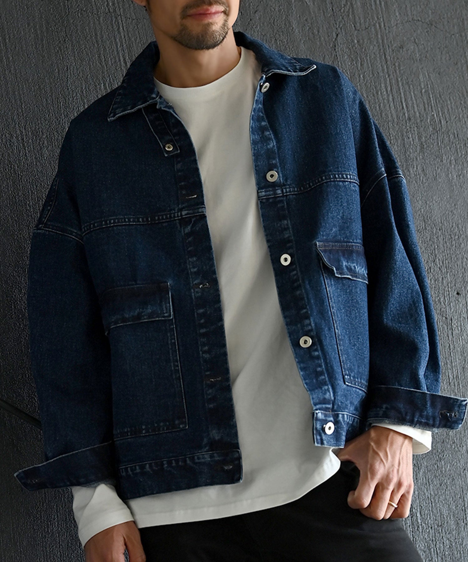 2WAY] UNISEX ビッグシルエットデニムジャケット – funda mine
